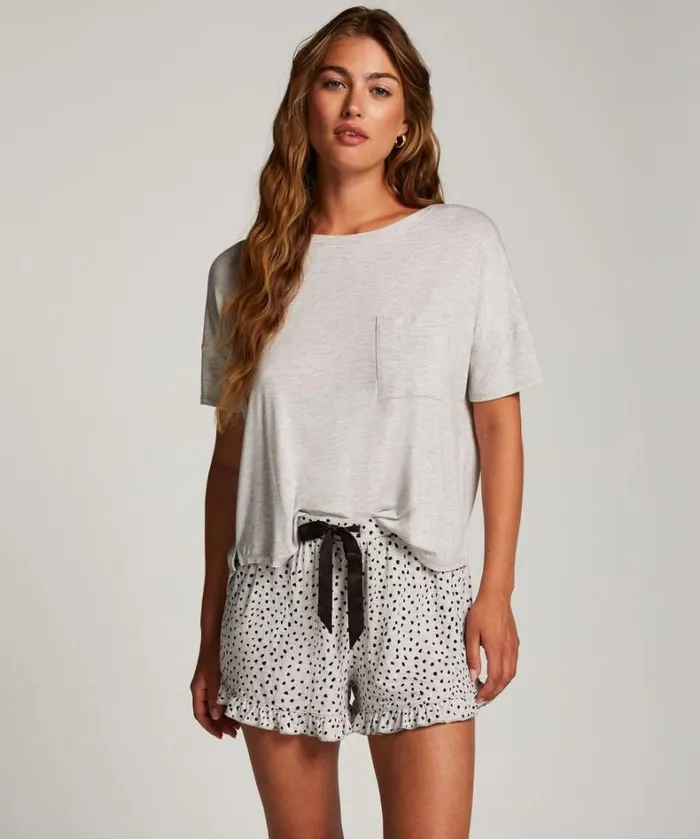 Hunkemller Short Pyjama Set 8211 Gray Gray 8211 Women