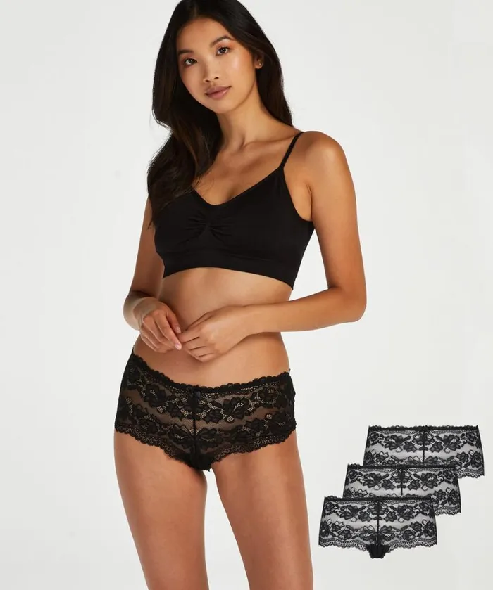Hunkemller Sienna Boxer 3pack 8211 Black Black 8211 Women