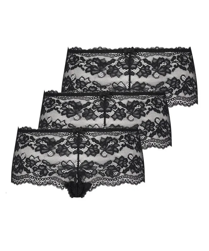 Hunkemller Sienna Boxer 3pack 8211 Black Black 8211 Women