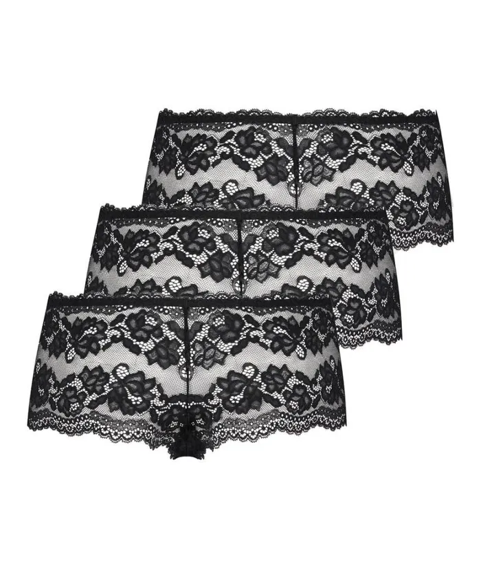 Hunkemller Sienna Boxer 3pack 8211 Black Black 8211 Women