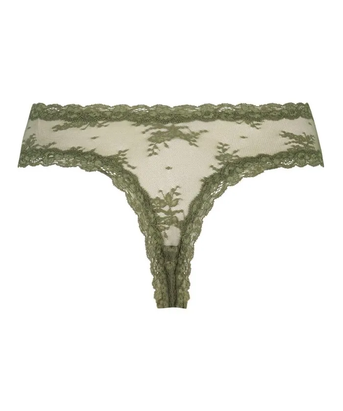 Hunkemller Vshaped Brazilian Knickers Mesh 8211 Green Green 8211 Women