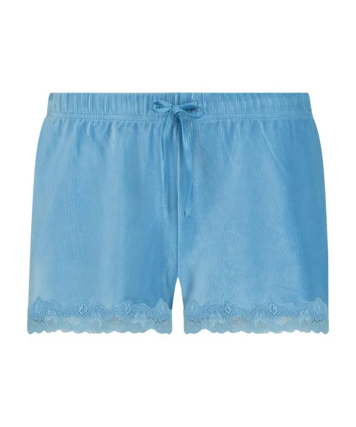 Hunkemller Velours Rib Shorts 8211 Blue Blue 8211 Women Hunkemller Velours Rib Shorts 8211 Blue Blue 8211 Women