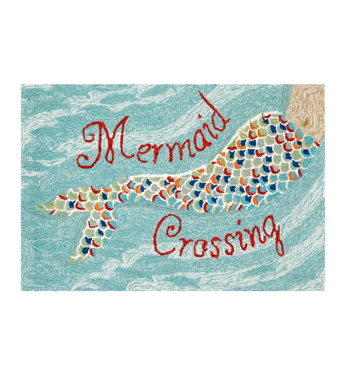 Indoor Living Mermaid Crossing Accent Rug 24034W X 36034L Plow and Hearth Bath Accessories