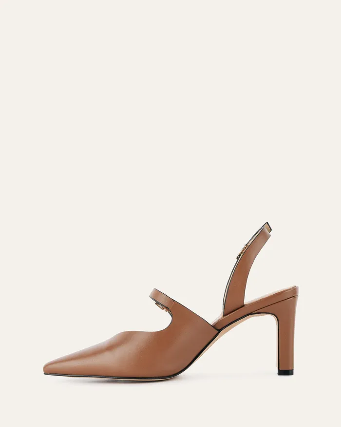 Ingrid mid heel tan leather Women MID HEELS jomercer Ingrid mid heel tan leather Women MID HEELS jomercer