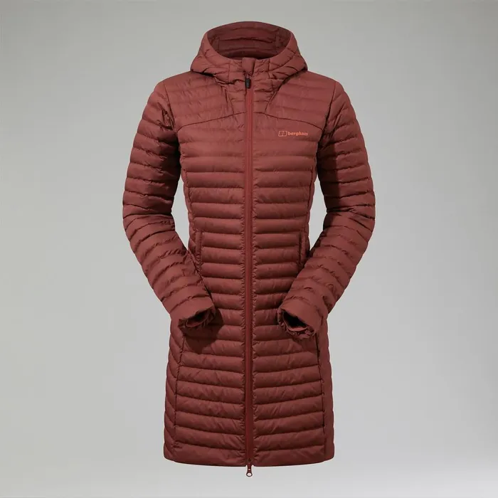 Insulated Women Berghaus Nula Micro Synthetic Insulated Long Jacket 8211 Brown