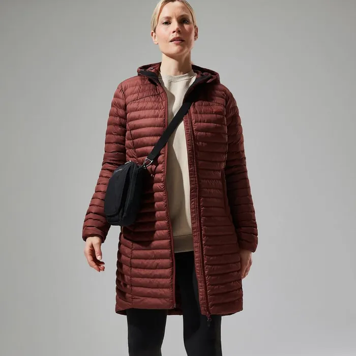 Insulated Women Berghaus Nula Micro Synthetic Insulated Long Jacket 8211 Brown