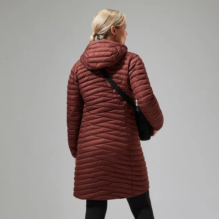 Insulated Women Berghaus Nula Micro Synthetic Insulated Long Jacket 8211 Brown