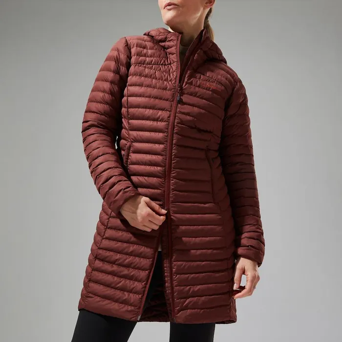 Insulated Women Berghaus Nula Micro Synthetic Insulated Long Jacket 8211 Brown