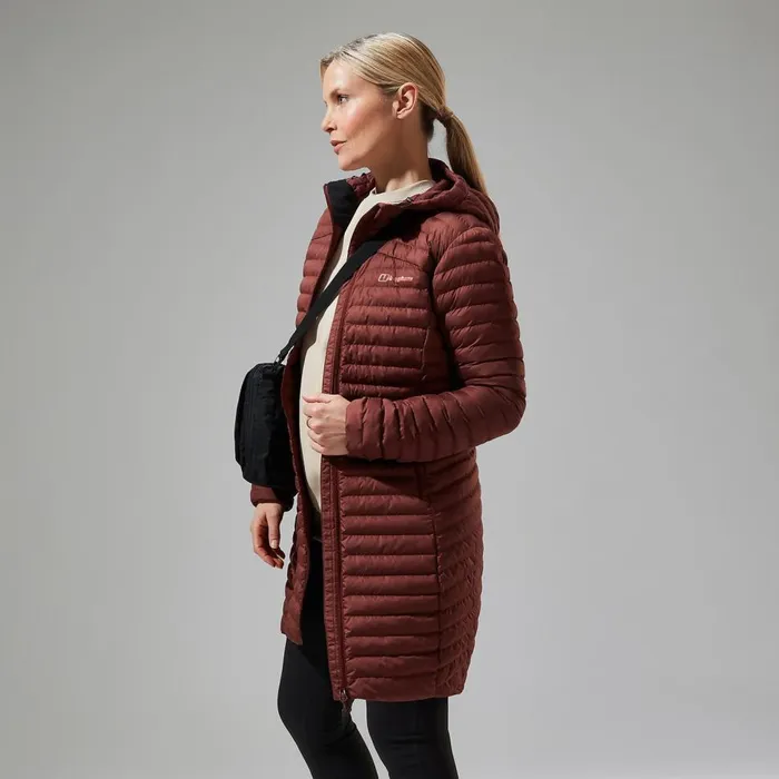 Insulated Women Berghaus Nula Micro Synthetic Insulated Long Jacket 8211 Brown