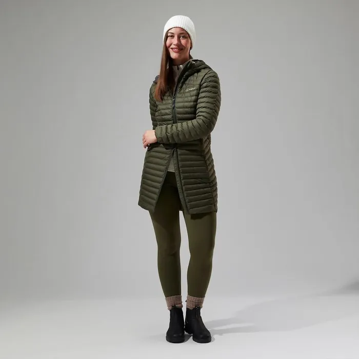 Insulated Women Berghaus Nula Micro Synthetic Insulated Long Jacket 8211 Green