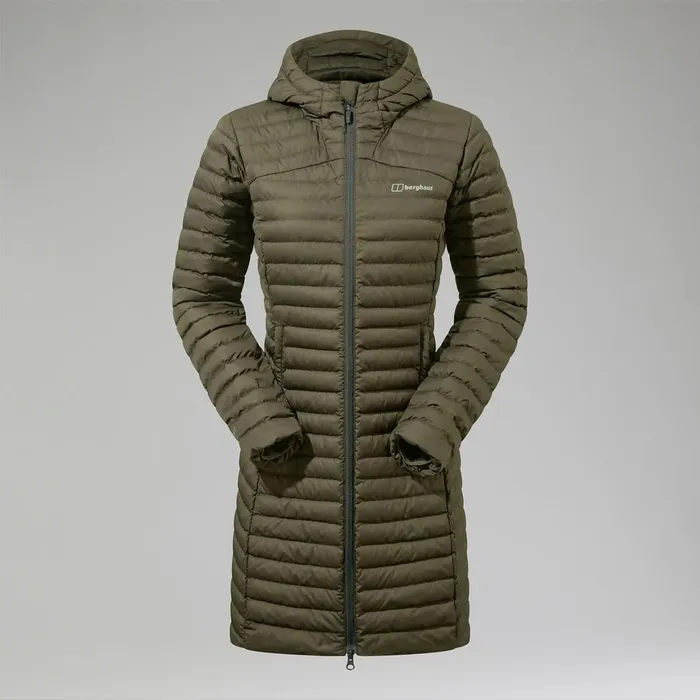 Insulated Women Berghaus Nula Micro Synthetic Insulated Long Jacket 8211 Green