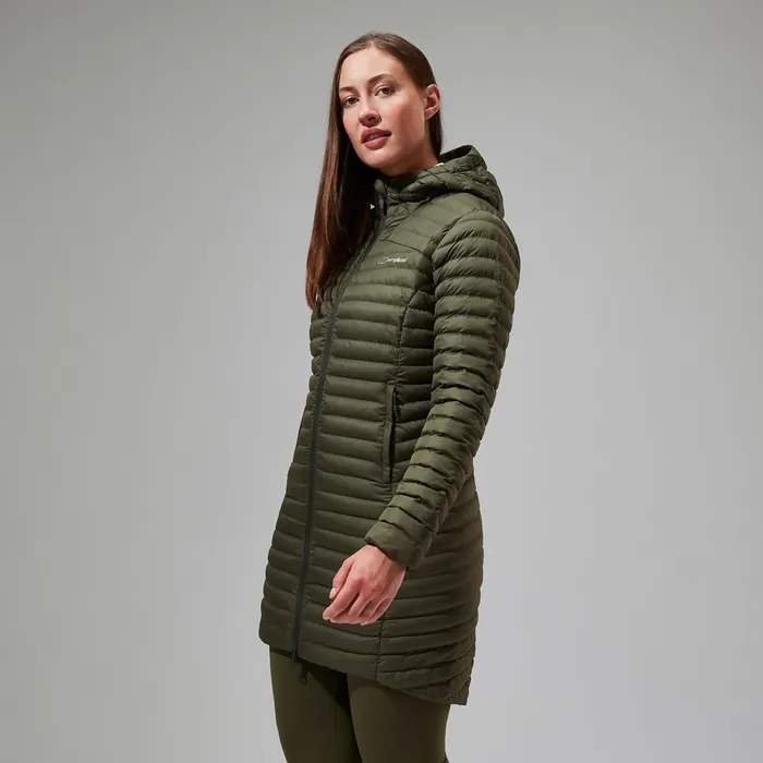 Insulated Women Berghaus Nula Micro Synthetic Insulated Long Jacket 8211 Green