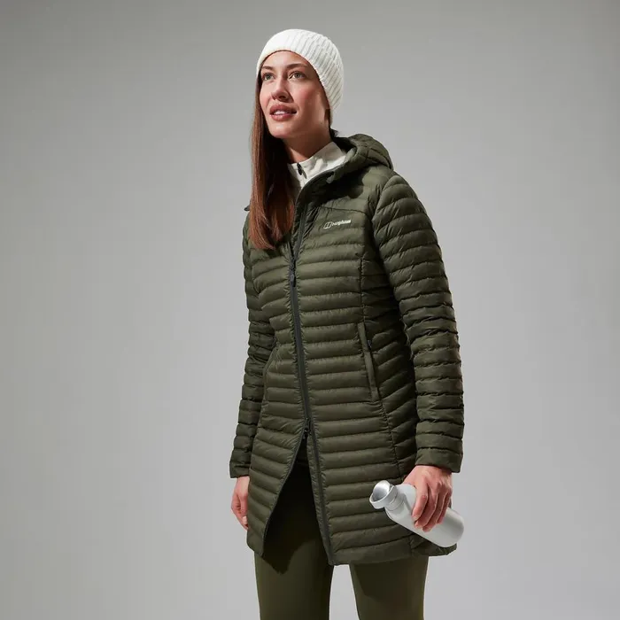 Insulated Women Berghaus Nula Micro Synthetic Insulated Long Jacket 8211 Green