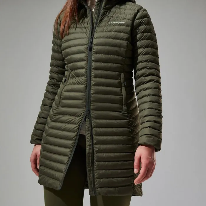 Insulated Women Berghaus Nula Micro Synthetic Insulated Long Jacket 8211 Green