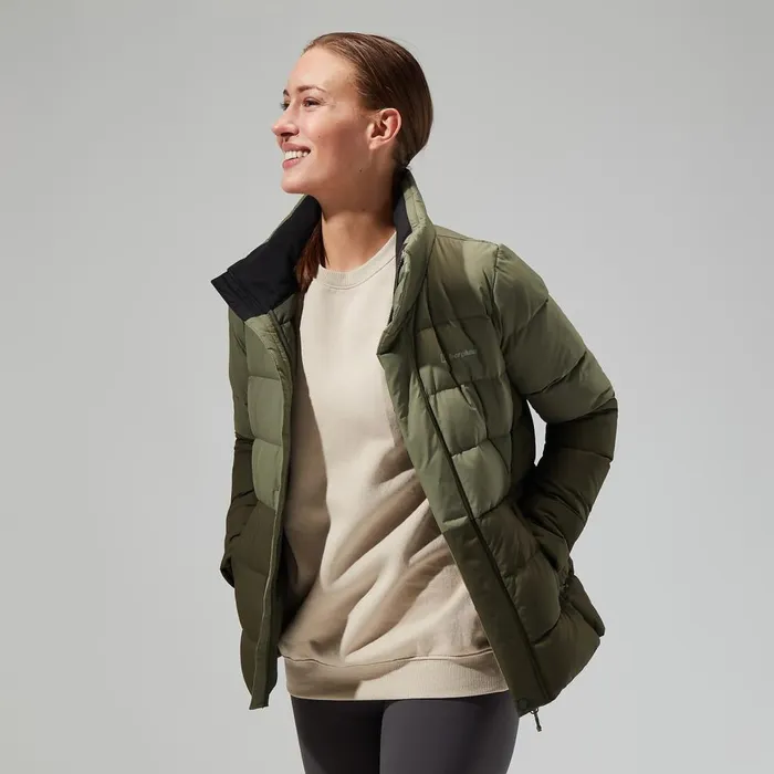 Insulated Women Berghaus Rosthwaite Reflect Down Jacket 8211 GreenDark Green