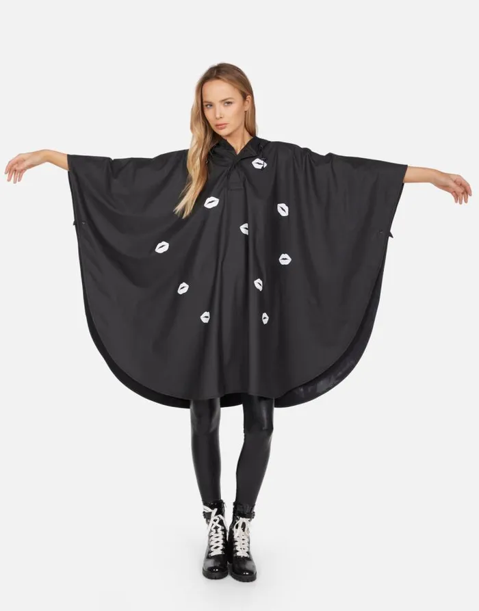 Iria Scattered Lips Black Women Lauren Moshi Hoodies