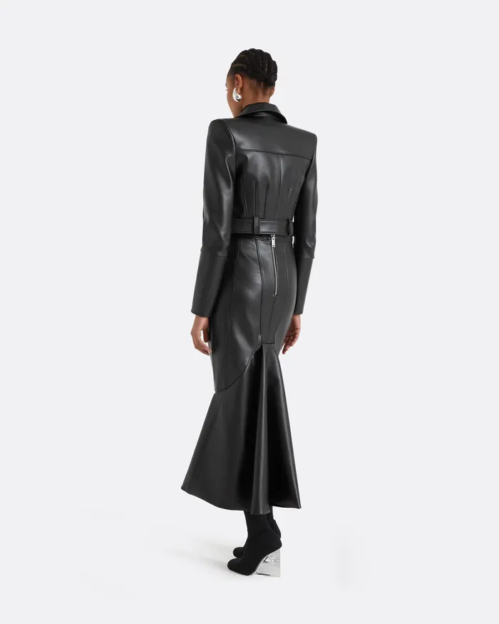 Jackets and Coats Euphemie Black Vegan Leather Jacket Black 8211 Safiyaa Women