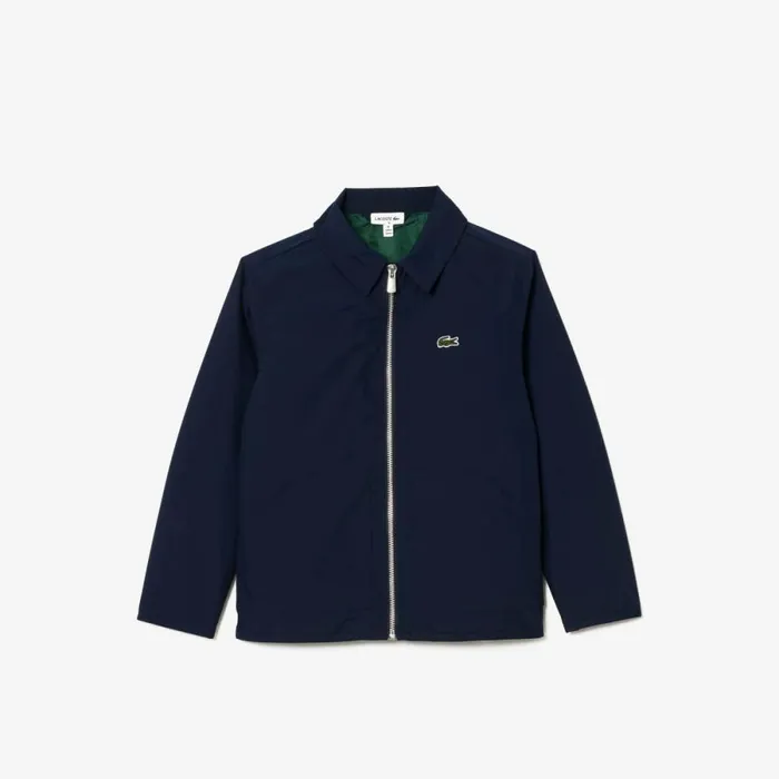 Jackets and Coats Kids Lacoste Kids039 Zipped Patch Pocket Jacket Navy Blue 166
