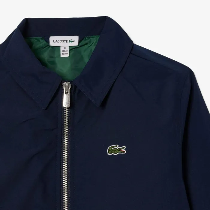 Jackets and Coats Kids Lacoste Kids039 Zipped Patch Pocket Jacket Navy Blue 166