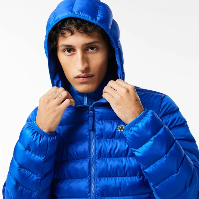 Jackets and Coats Men Lacoste Men039s Quilted Jacket Gentian Blue Jq0