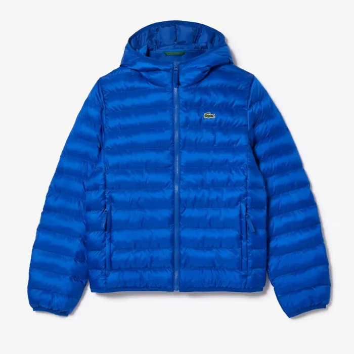 Jackets and Coats Men Lacoste Men039s Quilted Jacket Gentian Blue Jq0