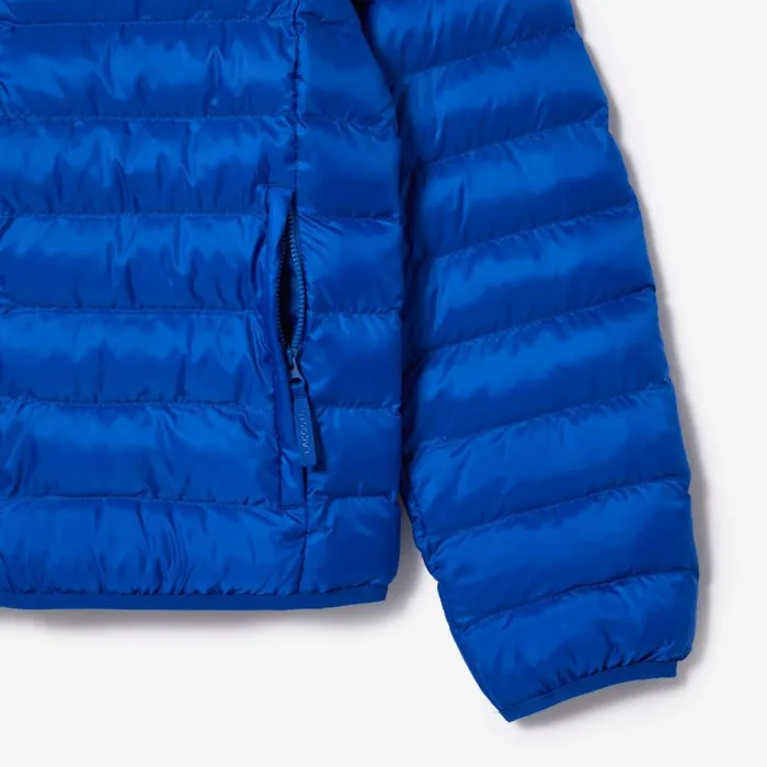 Jackets and Coats Men Lacoste Men039s Quilted Jacket Gentian Blue Jq0