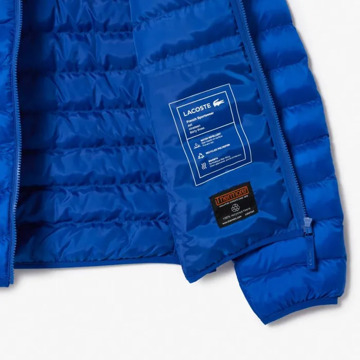 Jackets and Coats Men Lacoste Men039s Quilted Jacket Gentian Blue Jq0