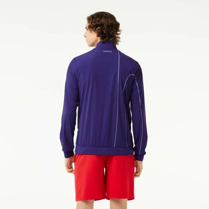 Jackets and Coats Men Lacoste Men039s SPORT X Novak Djokovic Ceremony Jacket Purple 5gm