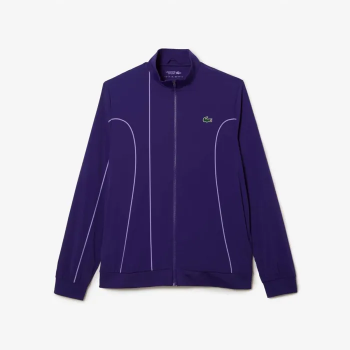 Jackets and Coats Men Lacoste Men039s SPORT X Novak Djokovic Ceremony Jacket Purple 5gm