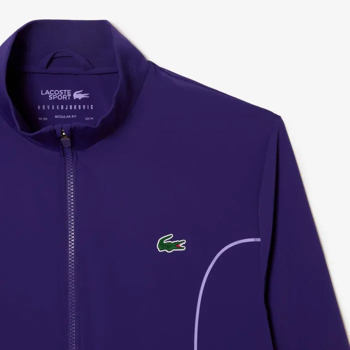Jackets and Coats Men Lacoste Men039s SPORT X Novak Djokovic Ceremony Jacket Purple 5gm