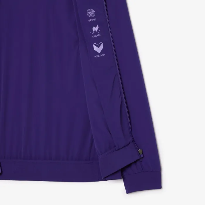 Jackets and Coats Men Lacoste Men039s SPORT X Novak Djokovic Ceremony Jacket Purple 5gm