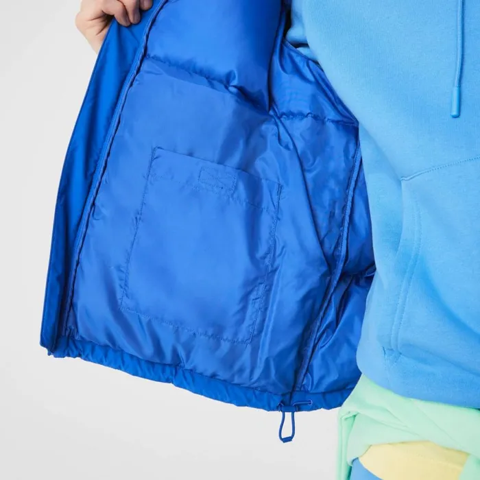 Jackets and Coats Men Lacoste Men039s WaterRepellent Puffer Jacket Blue K1q