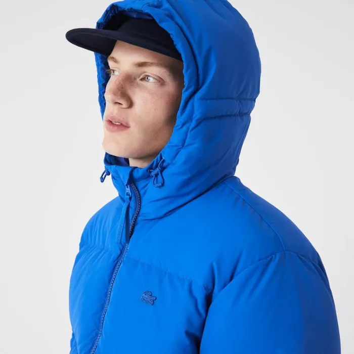 Jackets and Coats Men Lacoste Men039s WaterRepellent Puffer Jacket Blue K1q