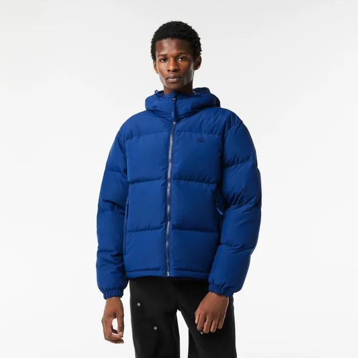 Jackets and Coats Men Lacoste Men039s WaterRepellent Puffer Jacket Methylene Blue F9f