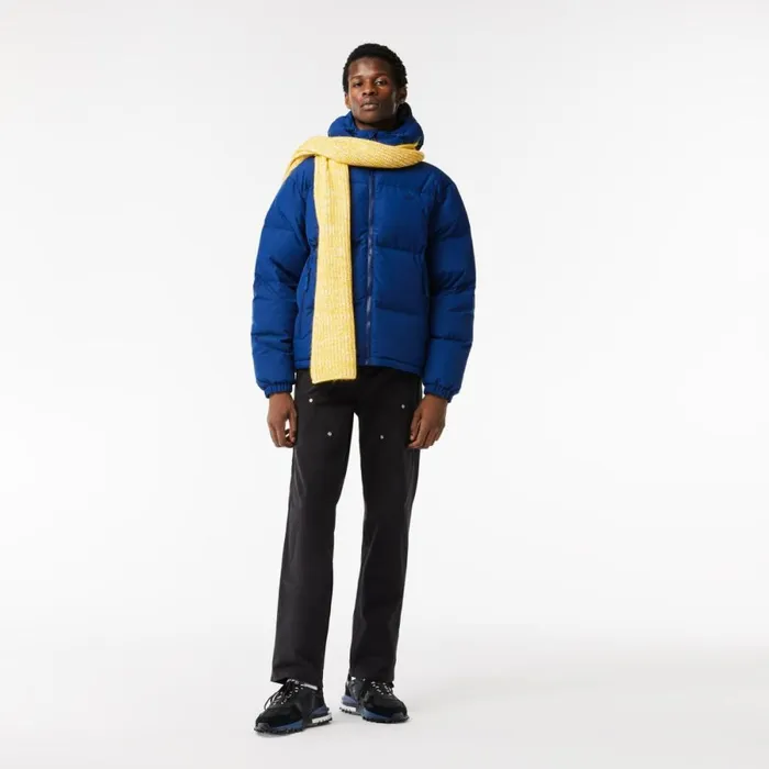 Jackets and Coats Men Lacoste Men039s WaterRepellent Puffer Jacket Methylene Blue F9f