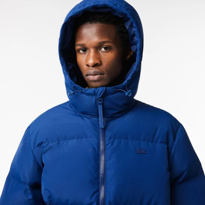 Jackets and Coats Men Lacoste Men039s WaterRepellent Puffer Jacket Methylene Blue F9f