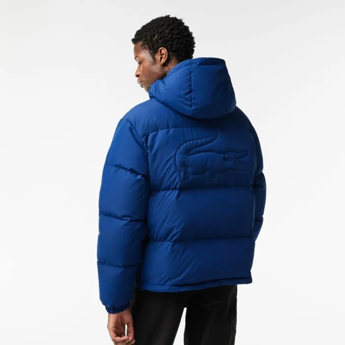 Jackets and Coats Men Lacoste Men039s WaterRepellent Puffer Jacket Methylene Blue F9f
