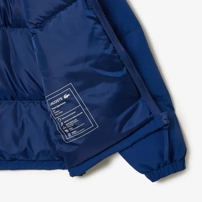 Jackets and Coats Men Lacoste Men039s WaterRepellent Puffer Jacket Methylene Blue F9f