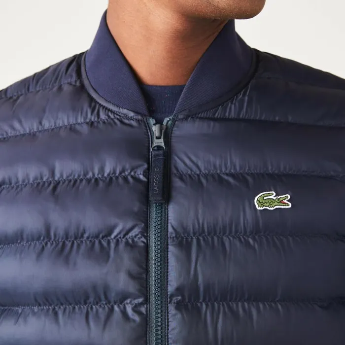 Jackets and Coats Men Lacoste Men039s WaterRepellent Puffer Vest Abysm Blue Hde
