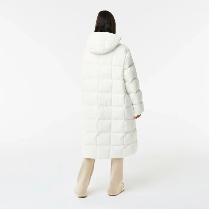 Jackets and Coats MenWomen Lacoste Women039s WaterRepellent Long Jacket White 70v