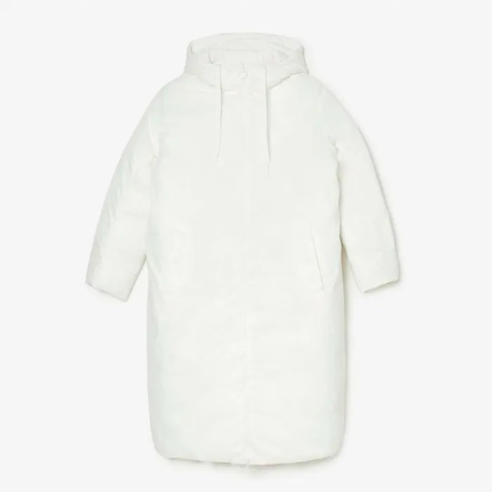 Jackets and Coats MenWomen Lacoste Women039s WaterRepellent Long Jacket White 70v