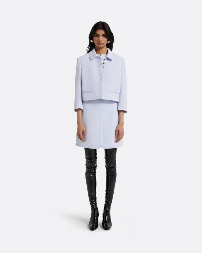 Jackets and Coats Safiyaa Women Niina Silk Blue Jacket Silk Blue