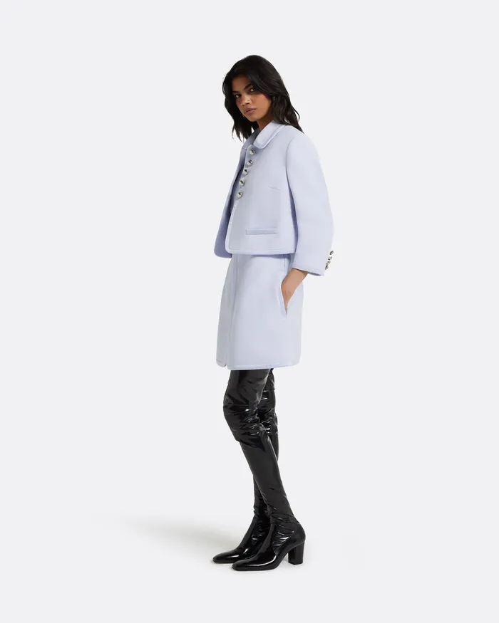 Jackets and Coats Safiyaa Women Niina Silk Blue Jacket Silk Blue