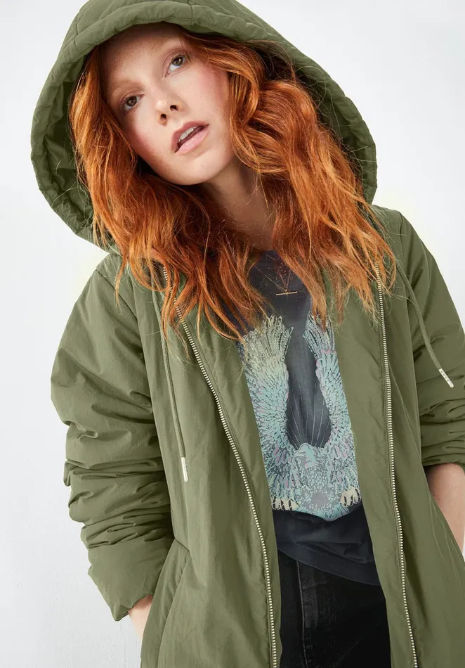Jackets and Coats Women Hush Keaton Hooded Parka Khaki