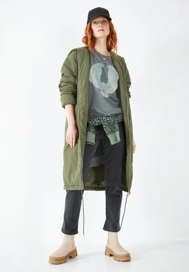 Jackets and Coats Women Hush Keaton Hooded Parka Khaki