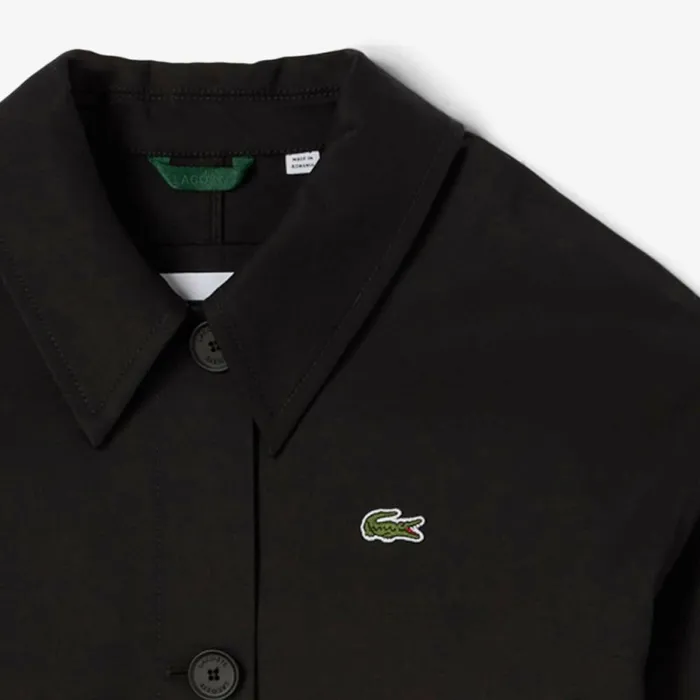 Jackets and Coats Women Lacoste Women039s Oversized Cotton Coat Black 031