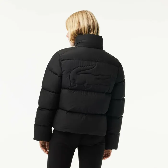 Jackets and Coats Women Lacoste Women039s Stowable Hood Puffer Jacket Black 031