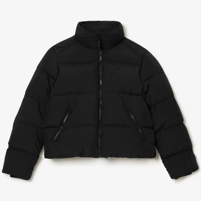 Jackets and Coats Women Lacoste Women039s Stowable Hood Puffer Jacket Black 031