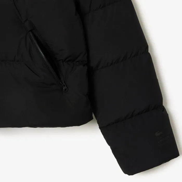 Jackets and Coats Women Lacoste Women039s Stowable Hood Puffer Jacket Black 031