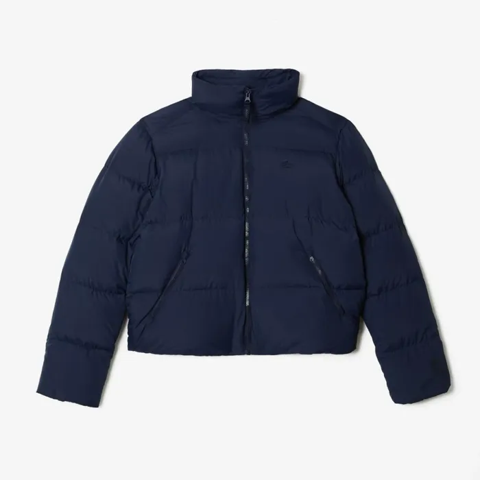 Jackets and Coats Women Lacoste Women039s Stowable Hood Puffer Jacket Navy Blue 166